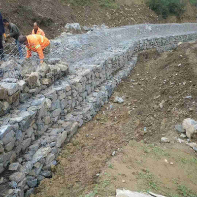 Cestas galvanizadas de Gabion 2m x 1m x cerca de fio tecida 1m River Protection do ferro