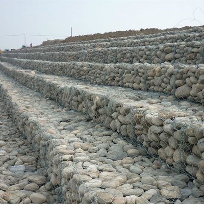 projeto sextavado galvanizado pesado tecido 2.7mm da parede de retenção das cestas de Gabion