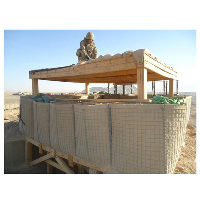 Barreira Hesco de parede de areia militar quadrada soldada portátil 3x3 polegadas