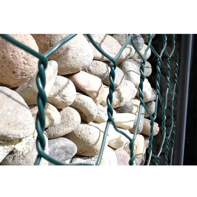 O tamanho padrão Gabion encaixota três sextavados torceu a parede de retenção galvanizada