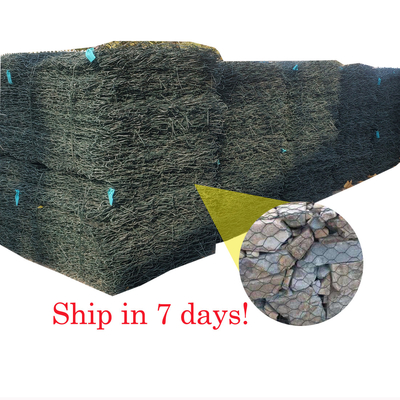 cesta galvanizada 8x10cm 2.7mm de 6x2x0.5m Gabion