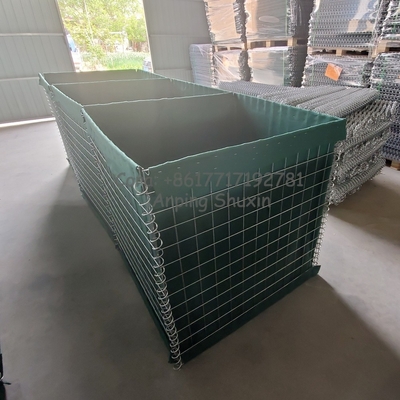 HDP galvanizou a parede de retenção defensiva da barreira de Hesco Gabion inoxidável