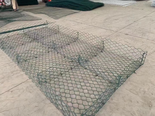 Construção da parede de 6X2X0.3M Galvanized Hexagonal Wire Mesh Gabion Mattress For River