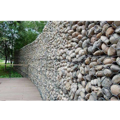 O baixo metal customizável Gabion do fio de aço do ferro do carbono prende a resistência de corrosão