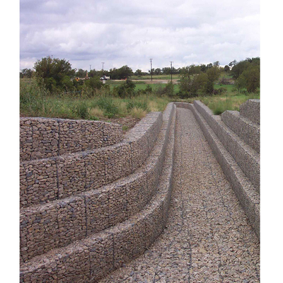 fio sextavado Mesh Gabion Rock Wall da durabilidade alta 4x1x1M que oxidam não