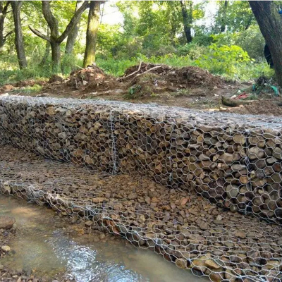Cesta da rocha de 2X1X1M Gabion Wire Mesh Box 80X100Mm Gabion para o projeto do controlo de cheias
