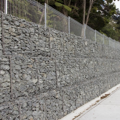 Gabiões de pedra dobráveis, tecidos para projetos fluviais e sob pontes