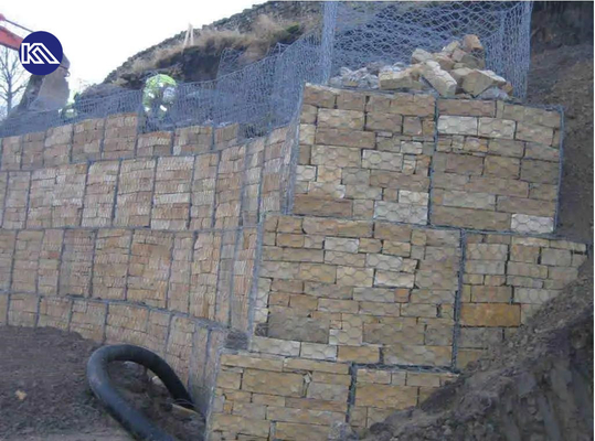 proteção sextavada do banco de Mesh Woven Gabion Baskets For do fio de 3.3mm