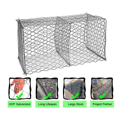 Solo que retém o diâmetro de fio de Mesh Gabion Box With 3.0mm do fio