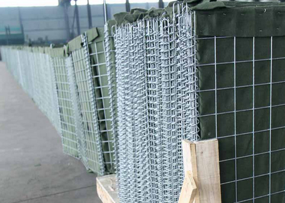 Quente defensivo soldado durável do bastião 75*75mm da barreira de Gabion mergulhado galvanizado