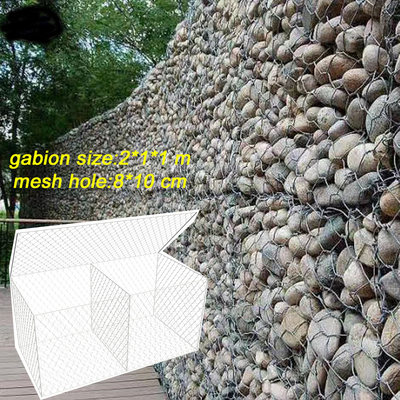 Caixas de gabião galvanizadas com revestimento de zinco elevado Anticorrosivo 2.2mm Dia Wire