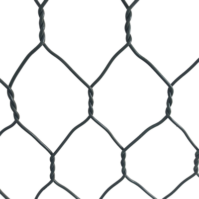 3m X 1m X 1m 4mm Caixa de gabião revestida em PVC resistente à corrosão