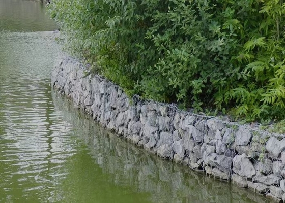 Q235 Hexagonal Gabion Baskets Tecido Caixas de Pedra para Proteção e Apoio de inclinação