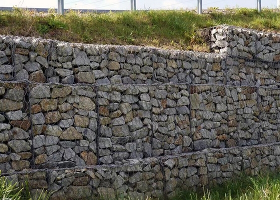 Galfan revestido reforçado Gabion malha para apoio de inclinação e fundação de poço de apoio