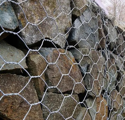 Shuxin Galvanizado a Quente 60 * 80mm Furo 2.7mm Wire Mesh Gabion Baskets Para Controle de Inundações