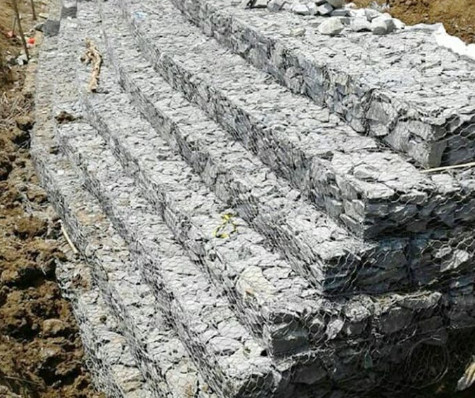 Gabion Basket Box Stone Cage Fenc Mesh River Bank Proteção de Parede Gabion tecido 2*1*1m 3*1*0.5m 400*100*100mm Gabion Wire