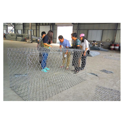 Fabricante Direto de Fábrica de Cesta de Gabião Galvanizado a Quente 2x1x1m Gaiola de Pedra Tecida Hexagonal para Proteção de Margem de Rio
