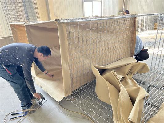 Barreiras Hesco Galvanizadas Defensivas de Estilo Militar Retrátil