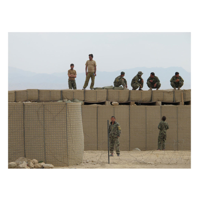 4.0 mm Defensiva Hesco Bation Barrier Gabion Usado principalmente para controle de inundações e fortificações militares