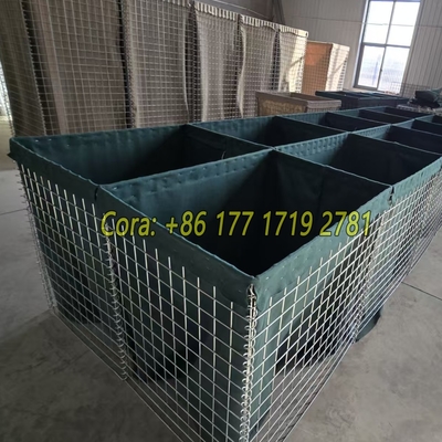 Anti-ferrugem 4,0 mm galvanizado galvanizado caixa de gabião revestido tecido de geotextil para barreira defensiva areia enchido de bastião parede