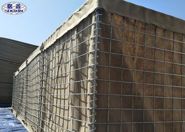 Caixa militar alinhada tela de Gabion, parede de retenção das cestas de Gabion