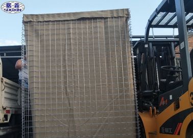 Cor da areia da barreira do exército/sistema defensivos da caixa Gabion da malha