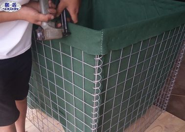Barreira militar galvanizada mergulhada quente do hesco da caixa de Gabion, parede de retenção da rede de arame
