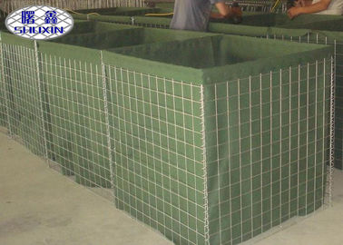 o verde defensivo do exército das barreiras de 1*1*1m soldou o bastião do uso de Gabion Hesco Mlilatary