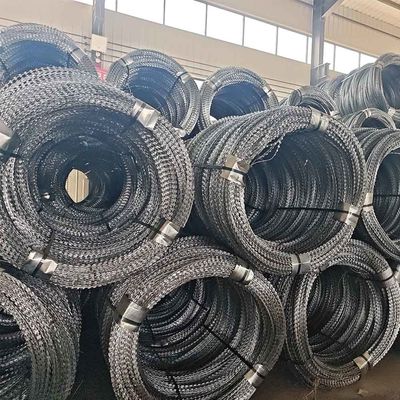 Sistema de bobina reforçada do perímetro do corredor da defesa do arame farpado galvanizado por imersão a quente
