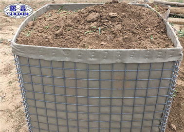 Barreiras protetoras mil. 12 do bastião HESCO da inundação para o litoral da segurança do perímetro