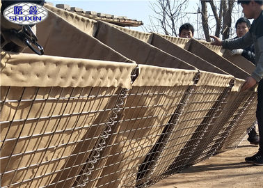 A parede defensiva galvanizada mergulhada quente do bastião/soldou cestas de Gabion do fio