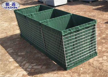 Característica alinhada geotêxtil galvanizada da caixa de Gabion para impedir a explosão