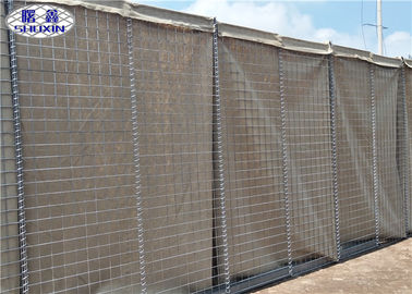 A areia feita sob encomenda bege encheu barreiras/defensivo soldado Bassion de Gabion da rede de arame