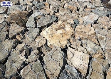 Gaiolas galvanizadas mergulhadas quentes da parede de Gabion, cestas soldadas de Gabion do fio