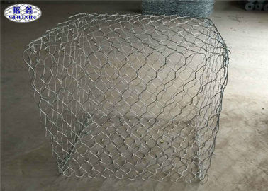 Característica revestida enchida pedra do zinco da parede da rede de arame para a proteção litoral