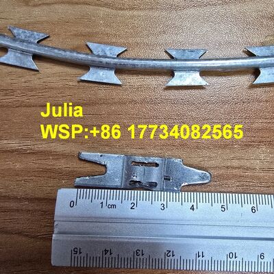 BTO 22 BTO 16 Concertina galvanizado Razor Blade Barbed Wire Coil para cercas seguras e uso de sistema de proteção