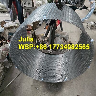 500mm durável OD BTO-16 Razor Mesh 102 Loops Razor Barbed Wire Anti Corrosão Residencial Community Fence