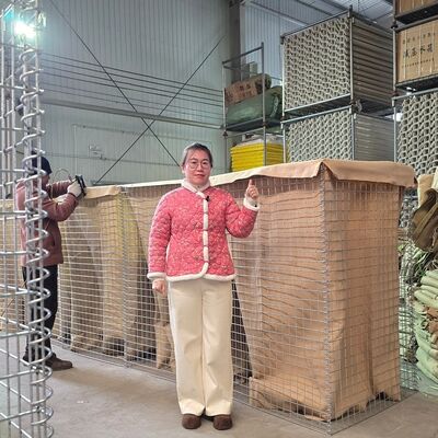 1 mil Barreira defensiva Barreira Hesco Galvanizado Malha Soldada Prefabricado Controle de Inundações Fortificações militares Facil montagem