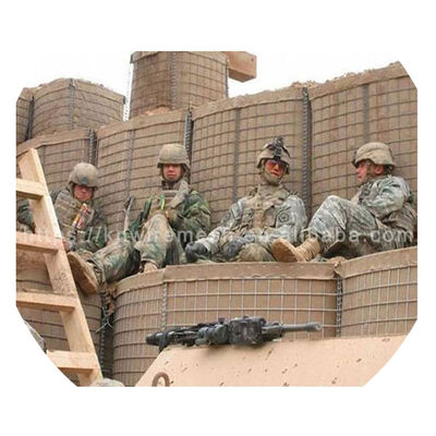 Galvanizado Mil3 Parede de areia Barreira Parede de explosão Para inundação Mil6 Gabion Soldado Barreiras defensivas