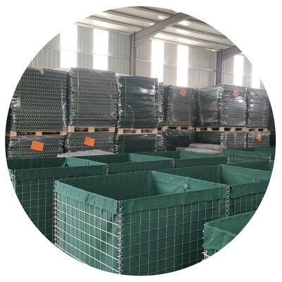 Barreiras de Bastião Defensivas Galvanizadas a Quente Padrão Militar，Muro de Areia Defensivo Hesco em Campo de Tiro