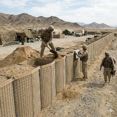 Barreira defensiva 3"X3" Parede protetora de aço soldada da segurança do perímetro de inundação dos sacos de areia de Gabion