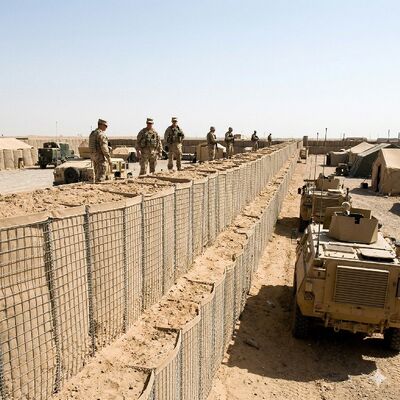 Gaiola à prova de explosão de areia de defesa Preço Segurança Eco Bastion Barreira Soldada Caixa Gabion Gaiola à prova de explosão