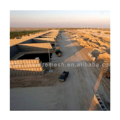 Barreiras preenchidas com areia de soldagem profunda de 0,61x0,61x1,22m personalizadas para proteção de rios / defesa militar no Gana