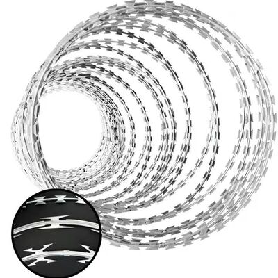 BTO-22 Concertina Razor Barbed Wire Anti Climb Security Blade Wire para cerca de parede da fazenda Mercado do Quênia