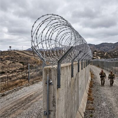 Arame farpado sanfona resistente da lâmina do fio BTO-22 CBT-65 da lâmina para a cerca de segurança do perímetro