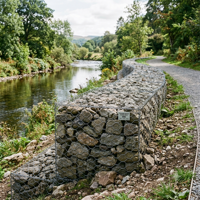 Caixa tecida galvanizada resistente de Gabion para o controle da erosão
