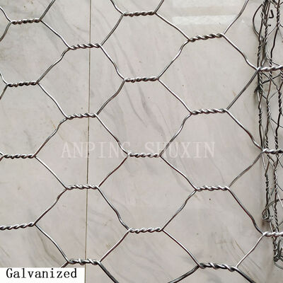 Galvanizado 6*8cm Hexagonal Gabion Mesh 1*1*1m Gabion Basket Retaining Wall Fence