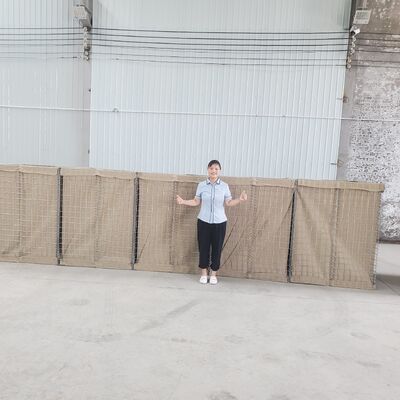 Barreira Defensiva Hesco Style Steel Mesh Wall Para Proteção Contra Explosões e Fortificação Militar