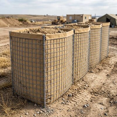 Barreira Defensiva Militar | Parede de bastião soldada galvanizada de Gabion