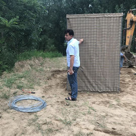 Areia enchida de Hesco da aprovação do ISO barreira defensiva profissional para forças armadas